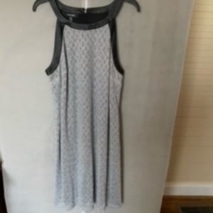 Nine West, silver with faux leather trim
